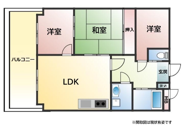 神戸市兵庫区下沢通(神戸市営地下鉄線上沢駅)のマンション賃貸物件 間取画像