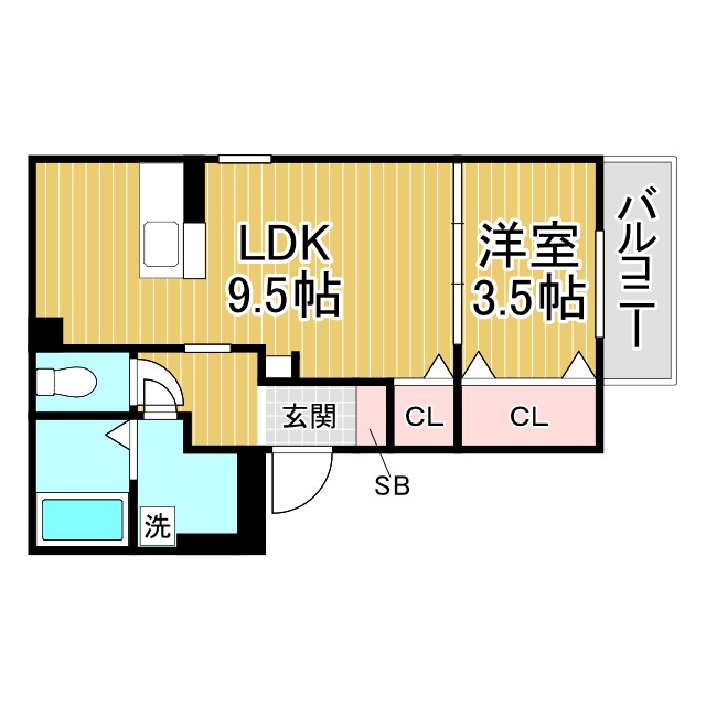 神戸市灘区天城通(阪急神戸線王子公園駅)のアパート賃貸物件 間取画像