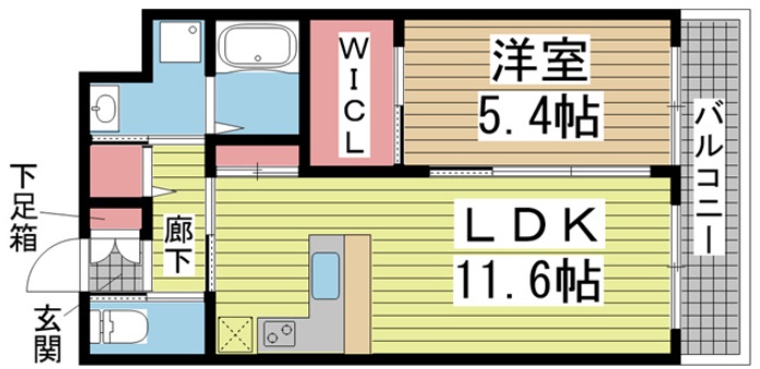 神戸市中央区日暮通(阪急神戸線春日野道駅)のマンション賃貸物件 間取画像