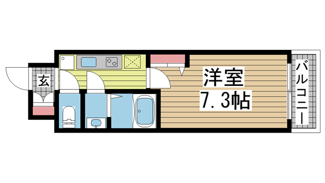 神戸市中央区浜辺通(JR東海道本線(近畿)三ノ宮駅)のマンション賃貸物件 間取画像