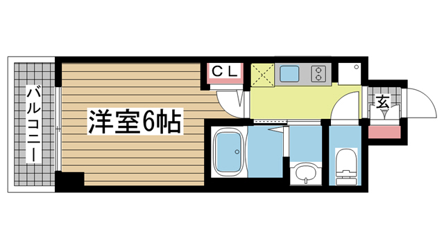 神戸市中央区下山手通(JR東海道本線(近畿)神戸駅)のマンション賃貸物件 間取画像
