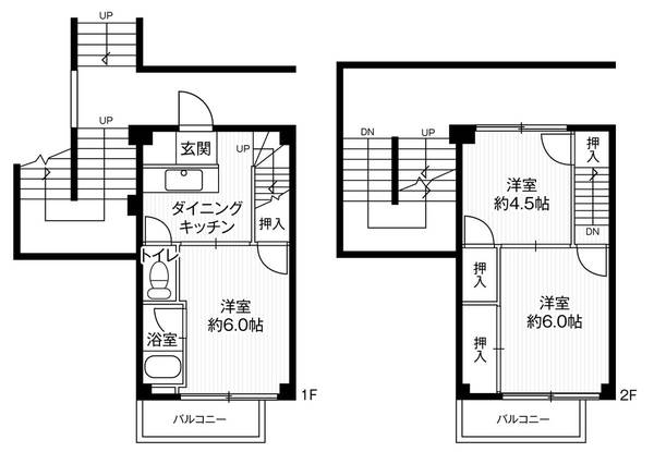 神戸市北区鈴蘭台東町(神戸電鉄有馬線鈴蘭台駅)のマンション賃貸物件 間取画像