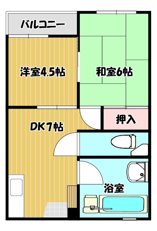神戸市長田区北町(神戸高速線高速長田駅)のマンション賃貸物件 間取画像