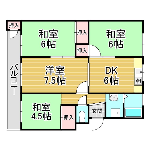 神戸市須磨区菅の台(神戸市営地下鉄線名谷駅)のマンション賃貸物件 間取画像