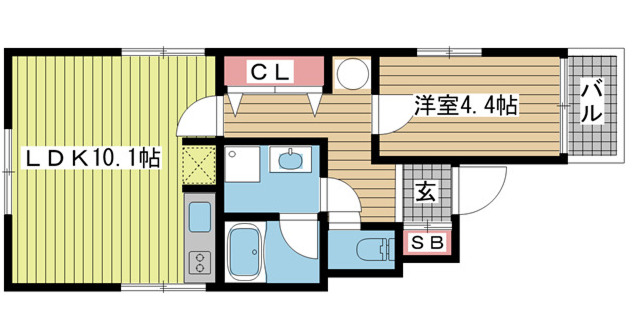 神戸市兵庫区船大工町(JR東海道本線(近畿)神戸駅)のマンション賃貸物件 間取画像