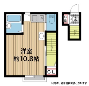 神戸市兵庫区下祇園町(神戸市営地下鉄線大倉山駅)のアパート賃貸物件 間取画像