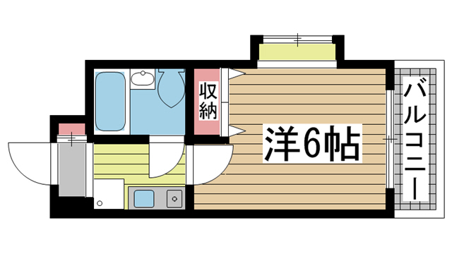 神戸市兵庫区水木通(神戸高速線新開地駅)のマンション賃貸物件 間取画像
