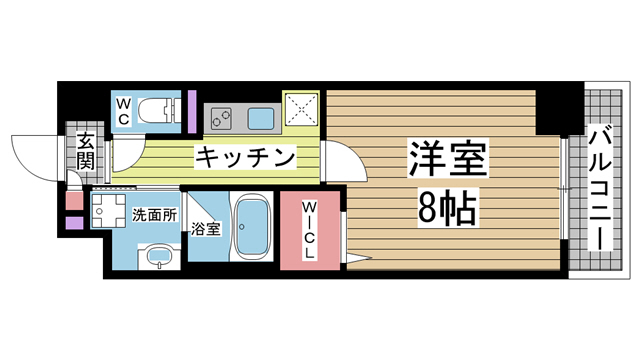 神戸市兵庫区塚本通(JR山陽本線兵庫駅)のマンション賃貸物件 間取画像
