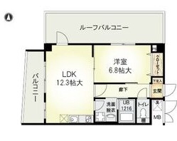 神戸市灘区大石東町(阪神本線大石駅)のマンション賃貸物件 間取画像