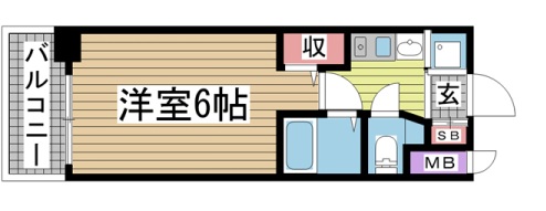 神戸市中央区加納町(JR東海道本線(近畿)三ノ宮駅)のマンション賃貸物件 間取画像