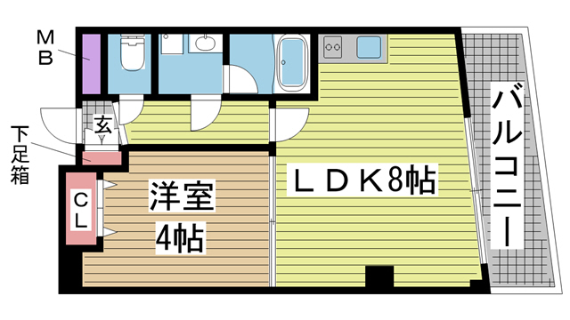 神戸市中央区元町通(JR東海道本線(近畿)元町駅)のマンション賃貸物件 間取画像