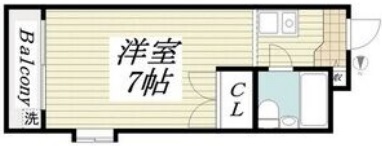 神戸市灘区鹿ノ下通(JR東海道本線(近畿)六甲道駅)のマンション賃貸物件 間取画像