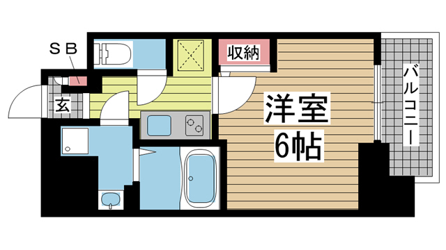 神戸市中央区磯上通(JR東海道本線(近畿)三ノ宮駅)のマンション賃貸物件 間取画像