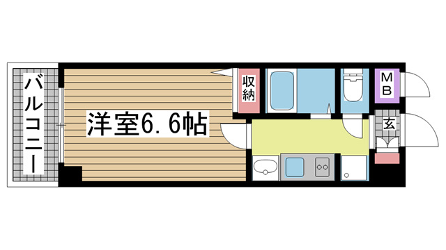 神戸市中央区南本町通(JR東海道本線(近畿)三ノ宮駅)のマンション賃貸物件 間取画像