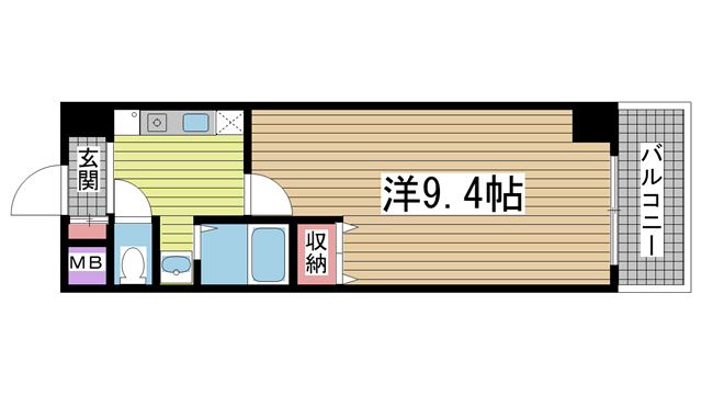 神戸市中央区下山手通(JR東海道本線(近畿)神戸駅)のマンション賃貸物件 間取画像