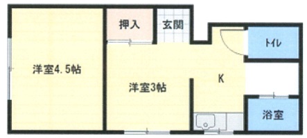 神戸市兵庫区福原町(神戸市営地下鉄線湊川公園駅)のマンション賃貸物件 間取画像