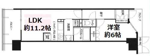 神戸市中央区浜辺通(ポートアイランド線貿易センター駅)のマンション賃貸物件 間取画像