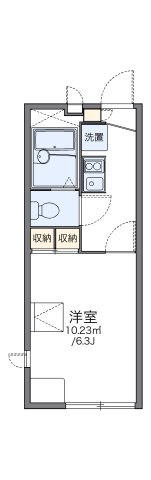 神戸市兵庫区下祇園町(神戸市営地下鉄線大倉山駅)のアパート賃貸物件 間取画像