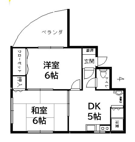 神戸市灘区中原通(阪急神戸線王子公園駅)のマンション賃貸物件 間取画像