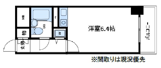 神戸市灘区岩屋北町(JR東海道本線(近畿)灘駅)のマンション賃貸物件 間取画像