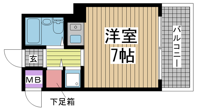 神戸市中央区下山手通(JR東海道本線(近畿)元町駅)のマンション賃貸物件 間取画像