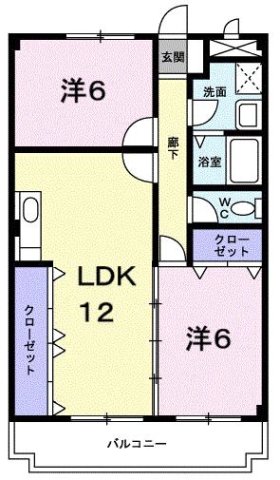 神戸市北区谷上西町(神戸地下鉄北神線谷上駅)のマンション賃貸物件 間取画像