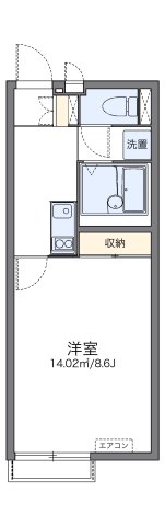 神戸市北区八多町中(神戸電鉄三田線道場南口駅)のアパート賃貸物件 間取画像