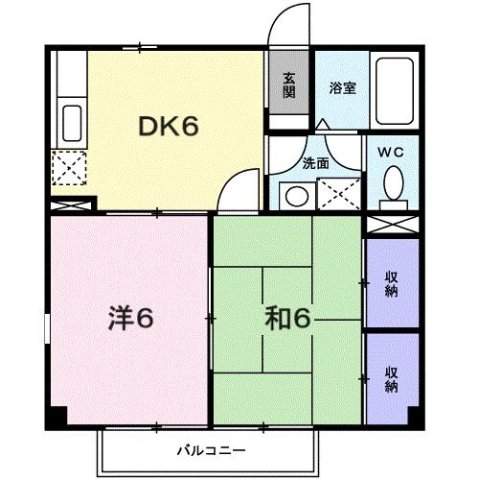神戸市北区有野町唐櫃(神戸電鉄有馬線大池駅)のアパート賃貸物件 間取画像