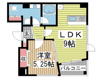 神戸市中央区雲井通(JR東海道本線(近畿)三ノ宮駅)のマンション賃貸物件 間取画像