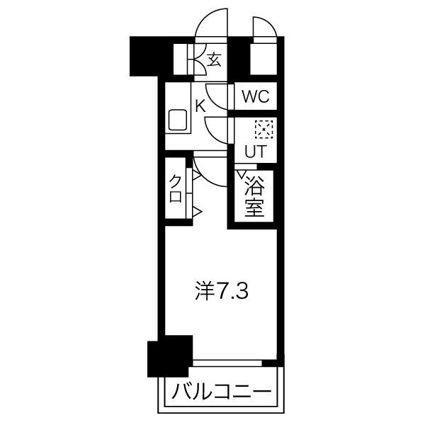 神戸市長田区大橋町(JR山陽本線新長田駅)のマンション賃貸物件 間取画像