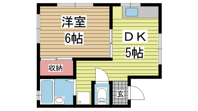 神戸市中央区琴ノ緒町(JR東海道本線(近畿)三ノ宮駅)のマンション賃貸物件 間取画像