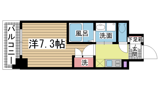神戸市灘区鹿ノ下通(JR東海道本線(近畿)六甲道駅)のマンション賃貸物件 間取画像