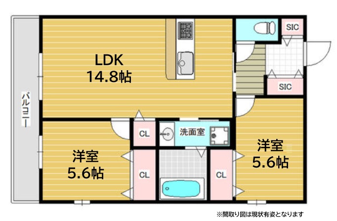 神戸市須磨区磯馴町(JR山陽本線須磨海浜公園駅)のアパート賃貸物件 間取画像