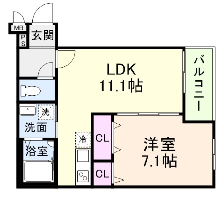 神戸市灘区大内通(JR東海道本線(近畿)摩耶駅)のアパート賃貸物件 間取画像