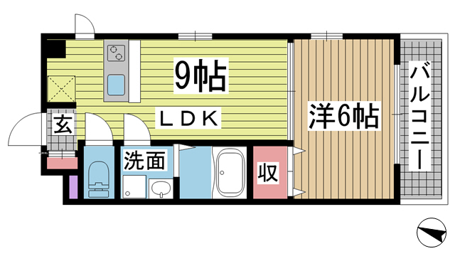 神戸市灘区楠丘町(阪急神戸線六甲駅)のマンション賃貸物件 間取画像