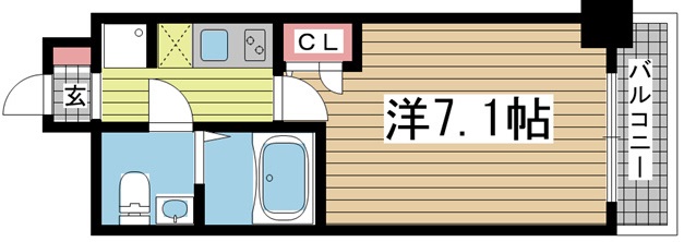 神戸市中央区御幸通(阪神本線神戸三宮駅)のマンション賃貸物件 間取画像