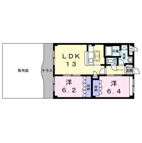 神戸市西区伊川谷町潤和(JR山陽本線明石駅)のアパート賃貸物件 間取画像