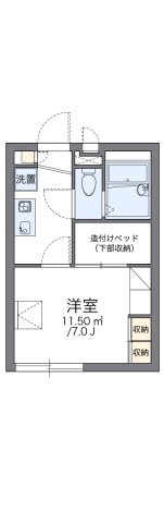 神戸市兵庫区石井町(神戸電鉄有馬線湊川駅)のアパート賃貸物件 間取画像
