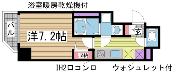 神戸市中央区東雲通(阪急神戸線春日野道駅)のマンション賃貸物件 間取画像