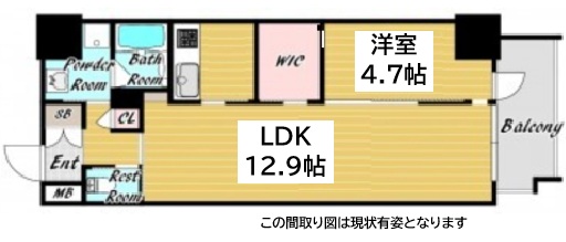 神戸市中央区磯上通(JR東海道本線(近畿)三ノ宮駅)のマンション賃貸物件 間取画像