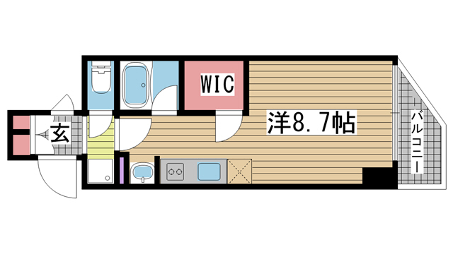 神戸市中央区海岸通(神戸市営地下鉄海岸線みなと元町駅)のマンション賃貸物件 間取画像