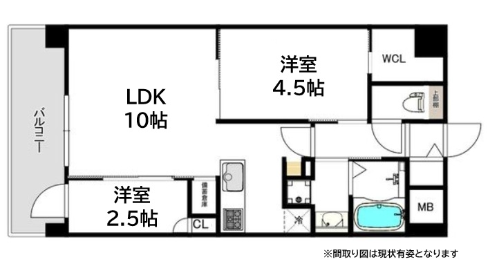 神戸市東灘区森南町(JR東海道本線(近畿)甲南山手駅)のマンション賃貸物件 間取画像