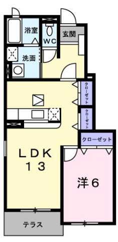 神戸市西区小山(JR山陽本線明石駅)のアパート賃貸物件 間取画像