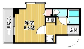 神戸市中央区楠町(神戸市営地下鉄線大倉山駅)のマンション賃貸物件 間取画像