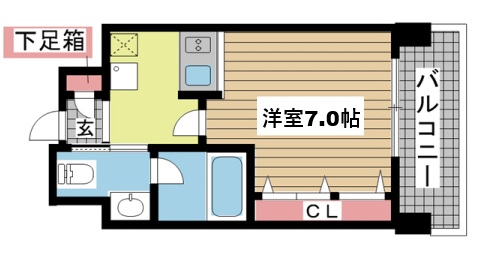 神戸市灘区友田町(JR東海道本線(近畿)六甲道駅)のマンション賃貸物件 間取画像