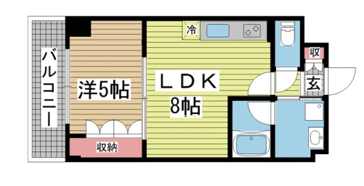 神戸市中央区下山手通(JR東海道本線(近畿)元町駅)のマンション賃貸物件 間取画像