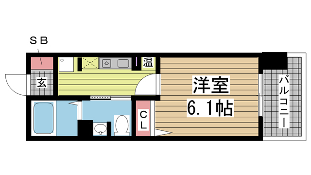 神戸市中央区加納町(JR東海道本線(近畿)三ノ宮駅)のマンション賃貸物件 間取画像