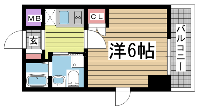 神戸市灘区水道筋(JR東海道本線(近畿)摩耶駅)のマンション賃貸物件 間取画像