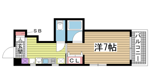 神戸市灘区王子町(阪急神戸線王子公園駅)のマンション賃貸物件 間取画像