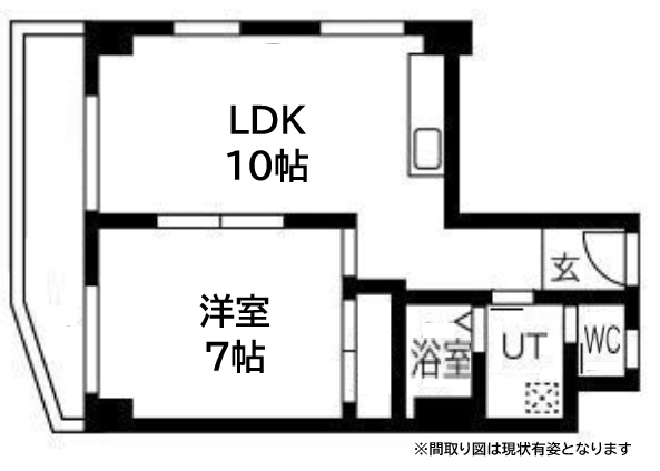 神戸市中央区北野町(神戸市営地下鉄線新神戸駅)のマンション賃貸物件 間取画像